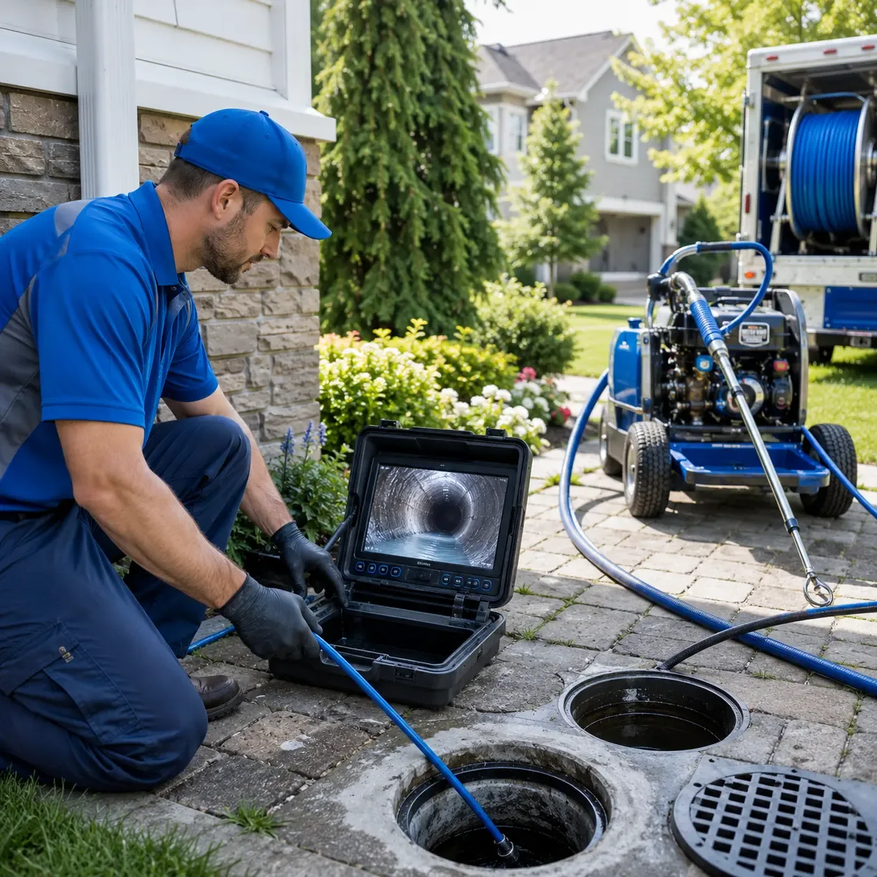 Outdoor drain cleaning professionals serving Holley, NY