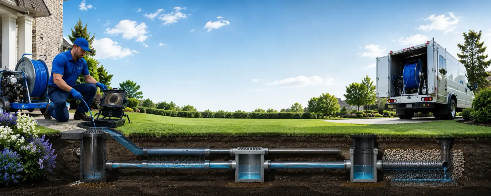 Outdoor drain cleaning information for Holley, NY
